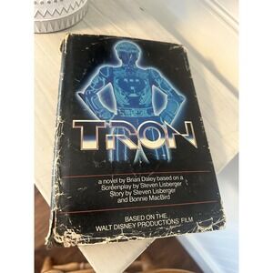 TRON by Brian Daley 1982 Book Club Edition Hardcover W/ Mixed Up Mazes READ